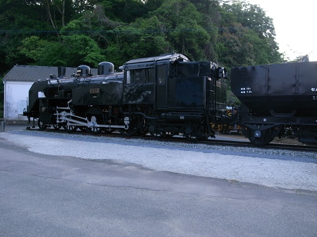 石炭記念館の蒸気機関車