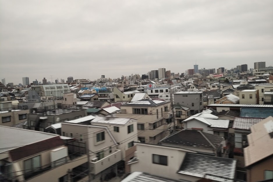 東京が雪